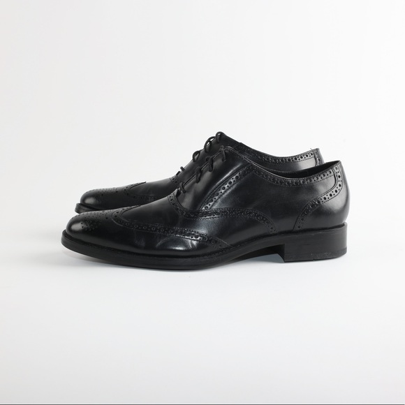 Cole Haan Mens Size 11 Madison Bal Wing 2 Brogue Dress Shoes Black Lace Up - Picture 5 of 10